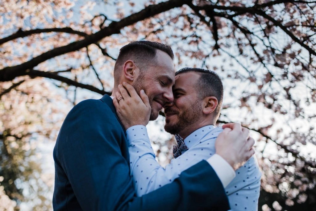 West End gay engagement photos in Vancouver BC. 