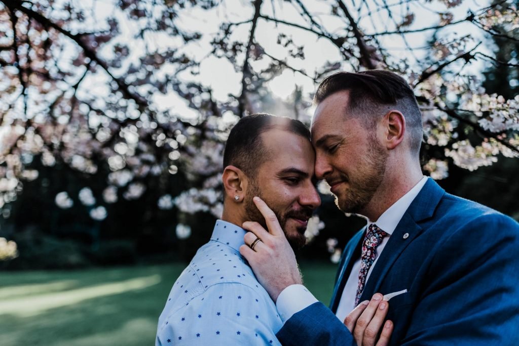 West End Vancouver, gay engagement photos.