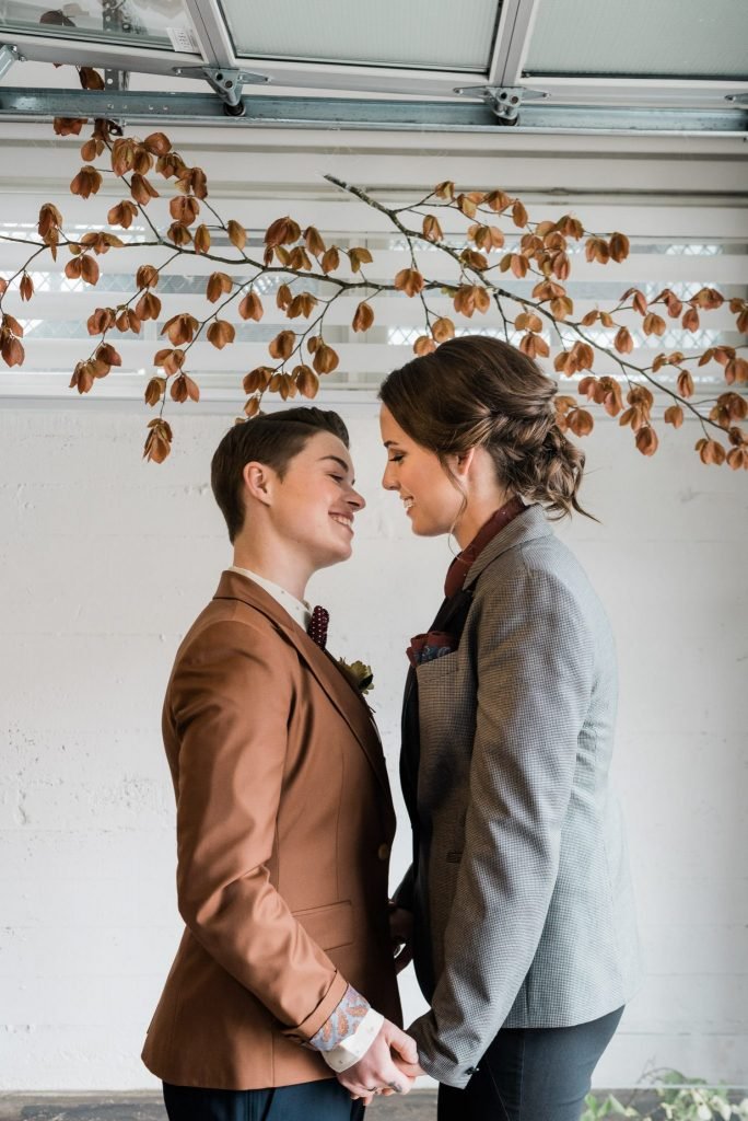 Lesbian couple gets married at LGBTQ+ wedding shoot
