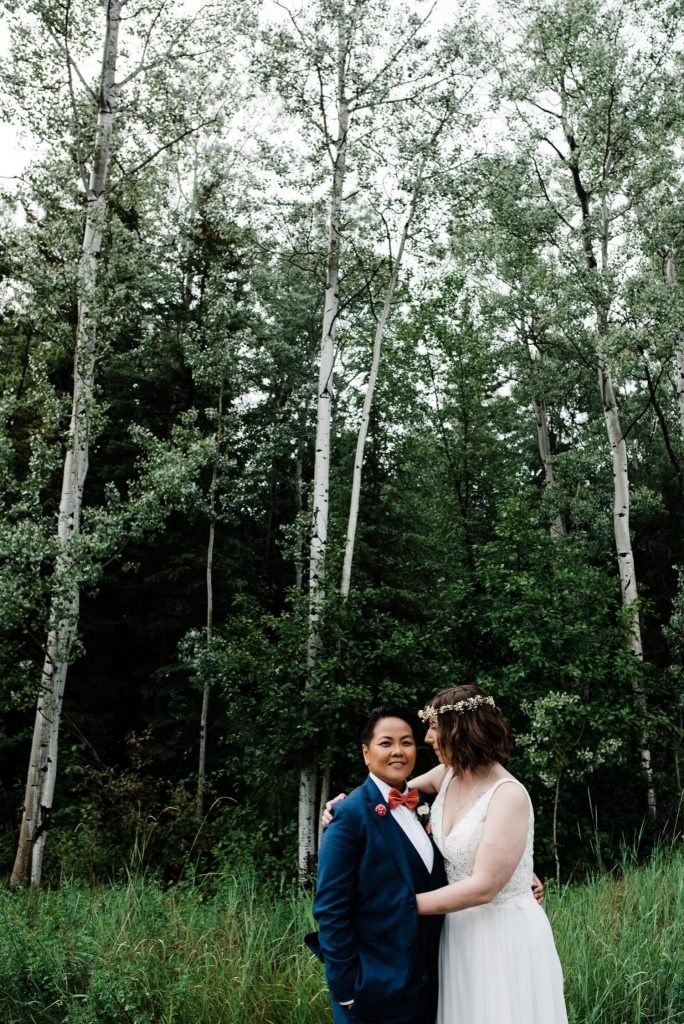 Wedding portraits in Fairmont Hot Springs. 