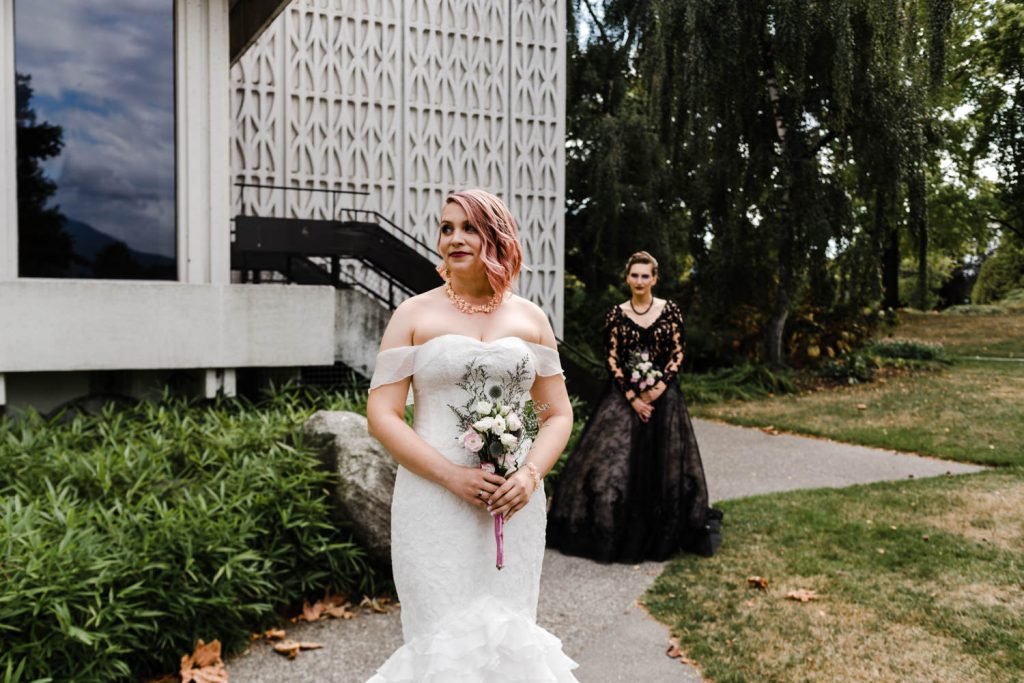 Lesbian wedding at Museum of Vancouver