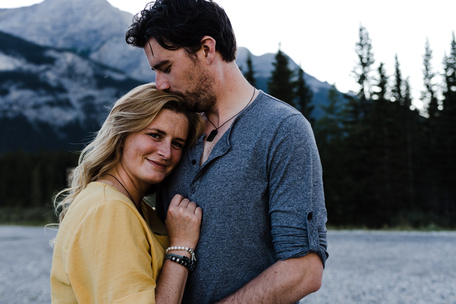 Couple at Canmore engagement session