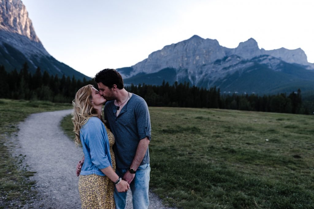 Canmore mountains engagement session