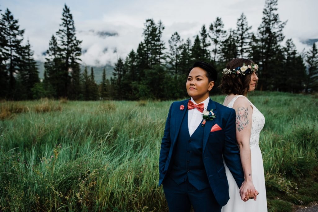 Wedding portraits in fairmont hot springs
