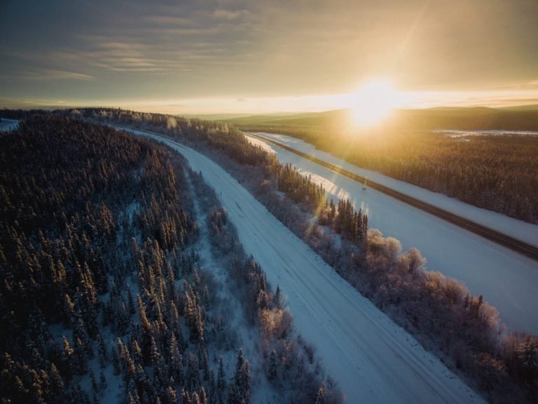 Drone photo Alaska Highway