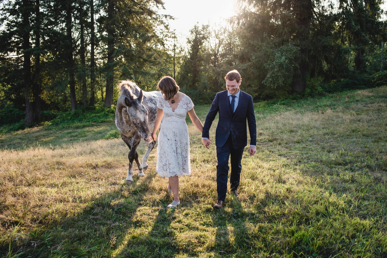 Wedding Portraits with Horse in Langley BC