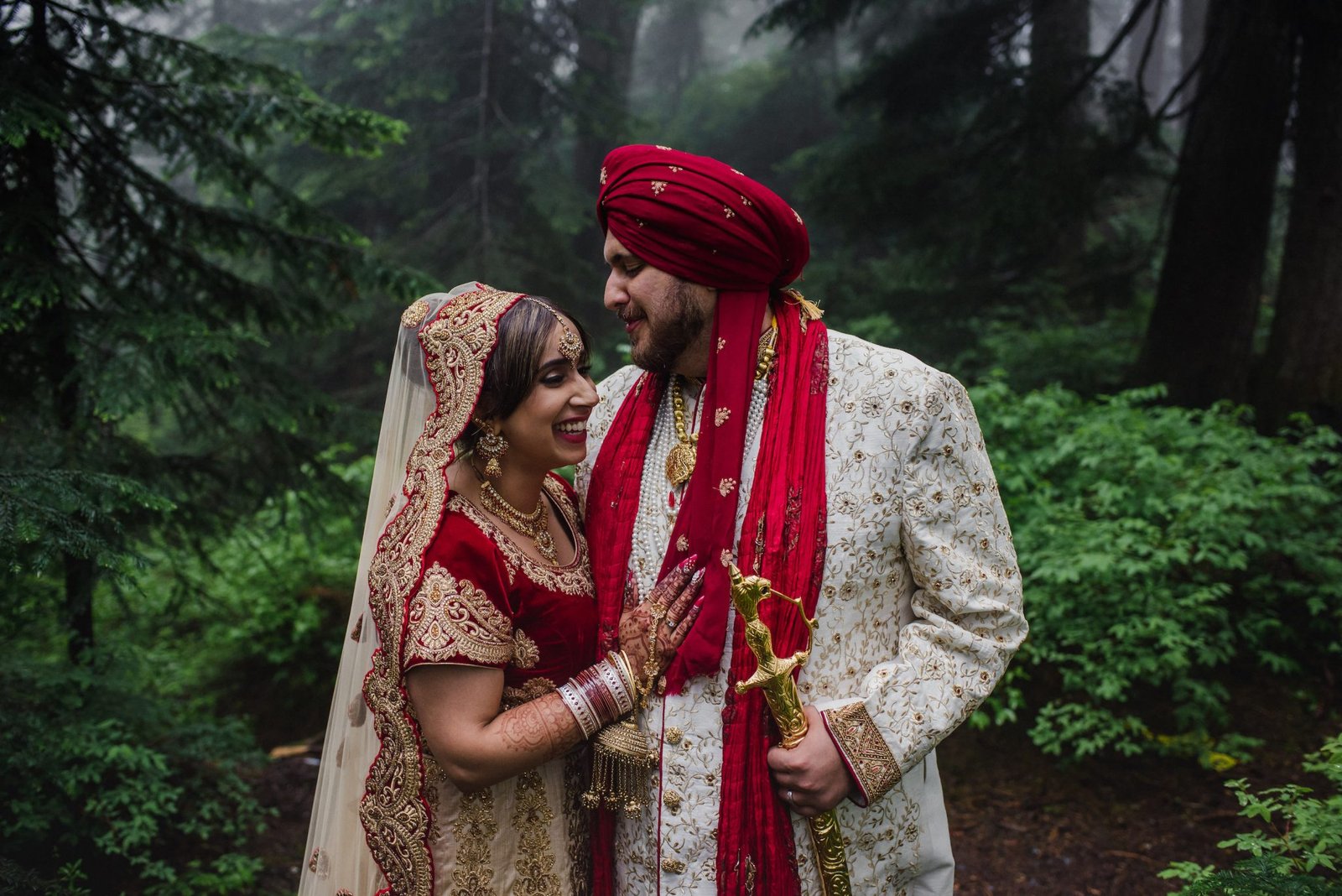 Indian Wedding Portraits on Grouse Mountain, Vancouver BC